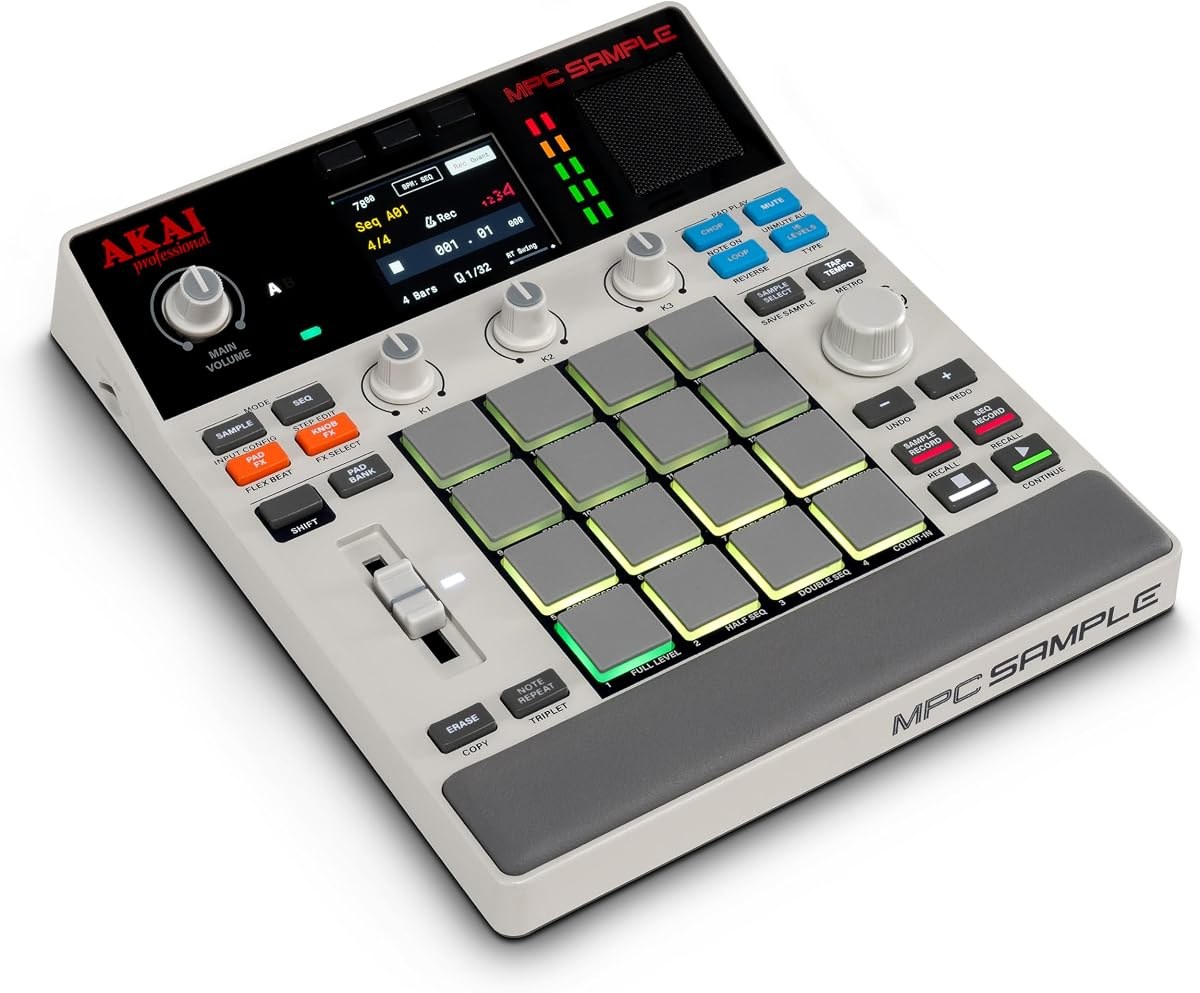 Akai Professional MPC Sample portable sampler with 16 pads and color display