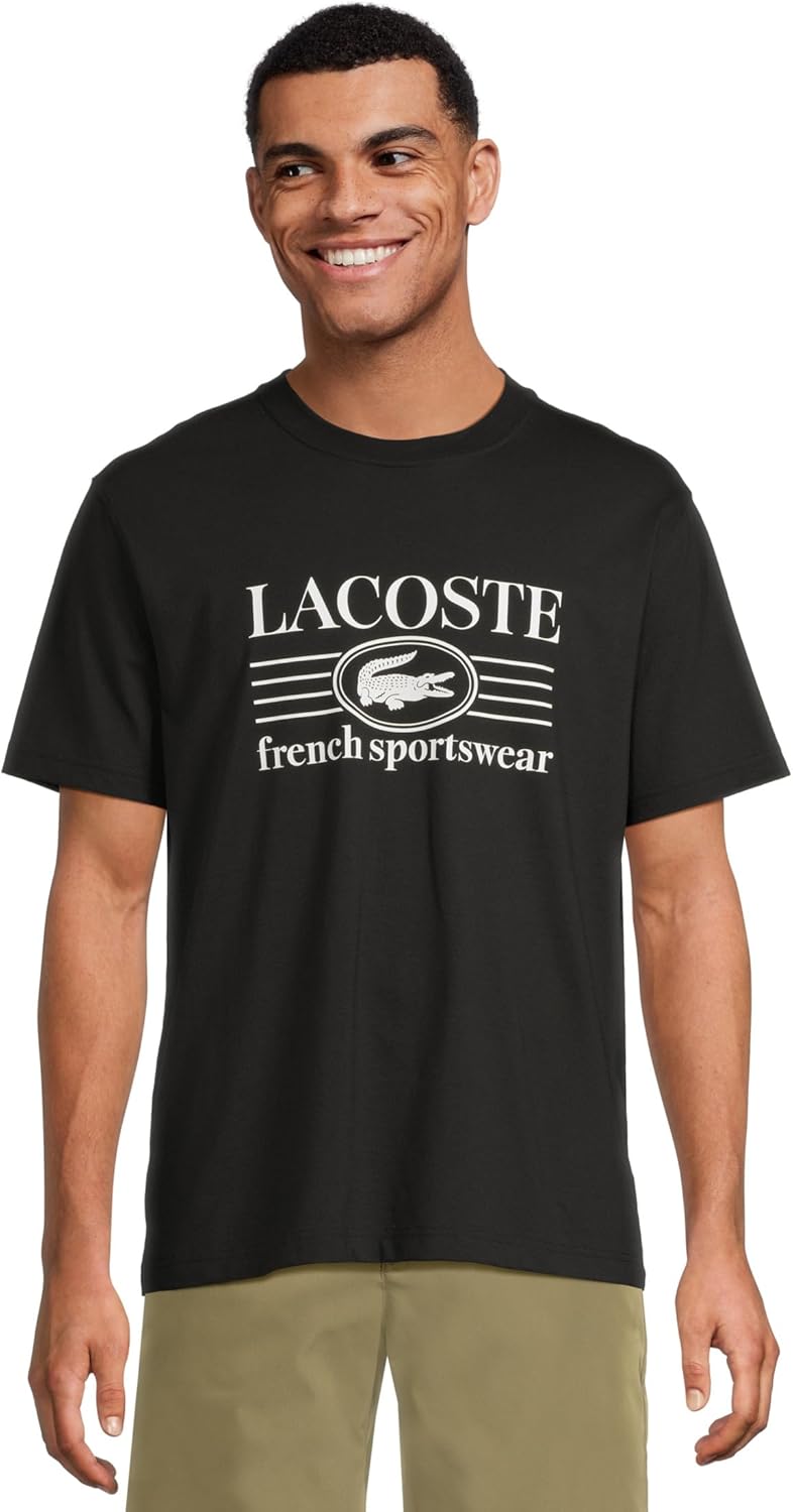 Lacoste classic fit cotton print t-shirt