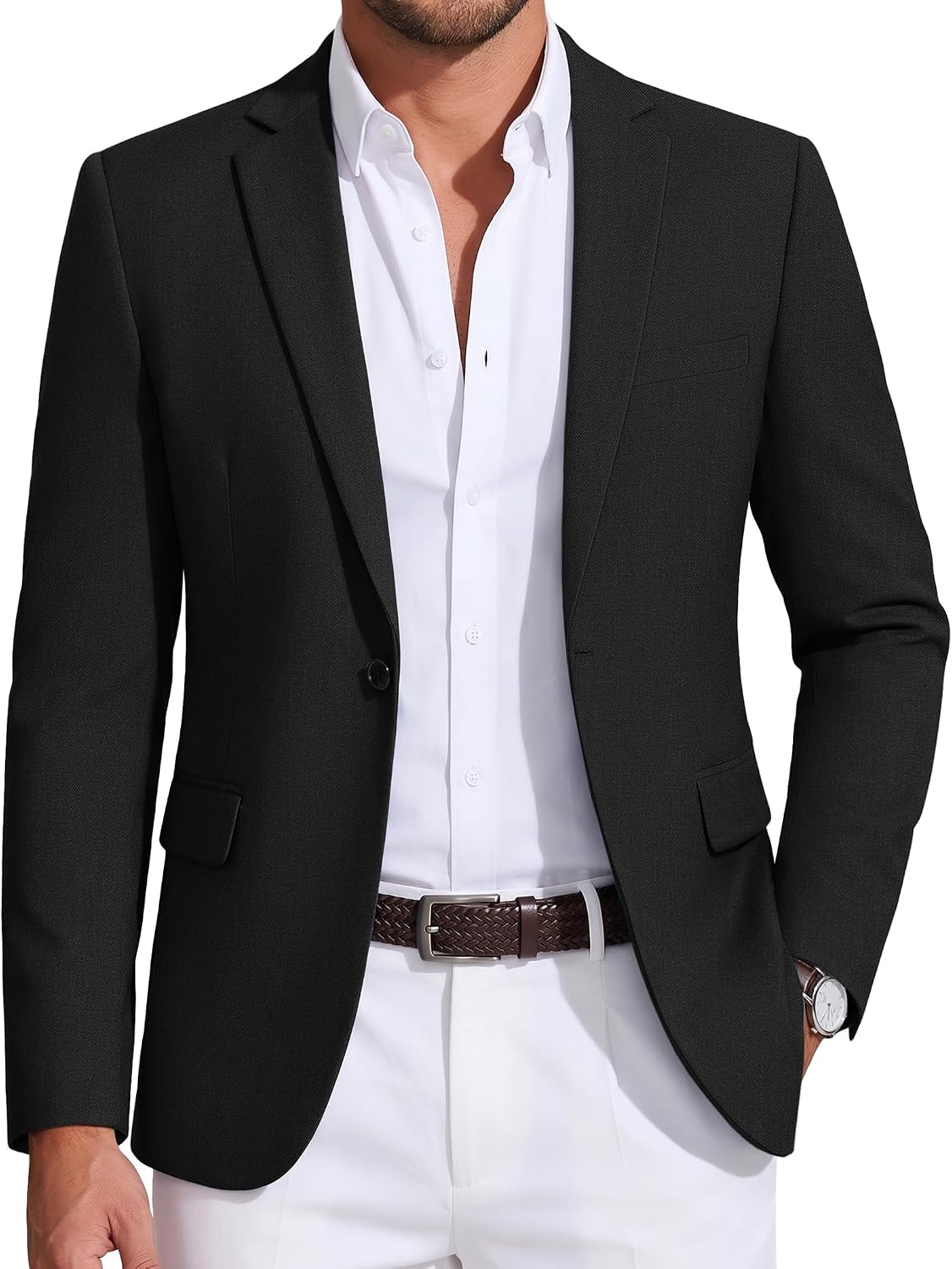 COOFANDY men's one-button casual sport coat blazer