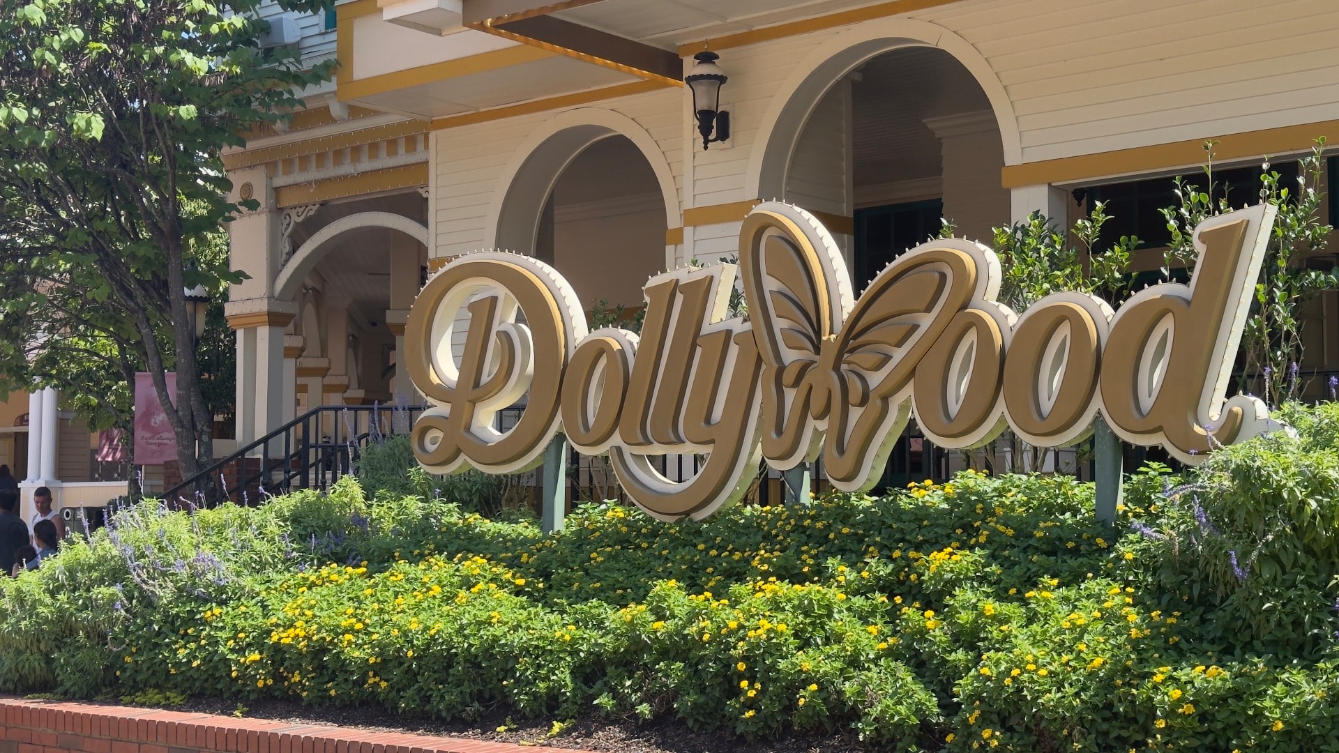 The Dollywood entrance sign in Pigeon Forge, Tennessee, photographed on August 26, 2026.
