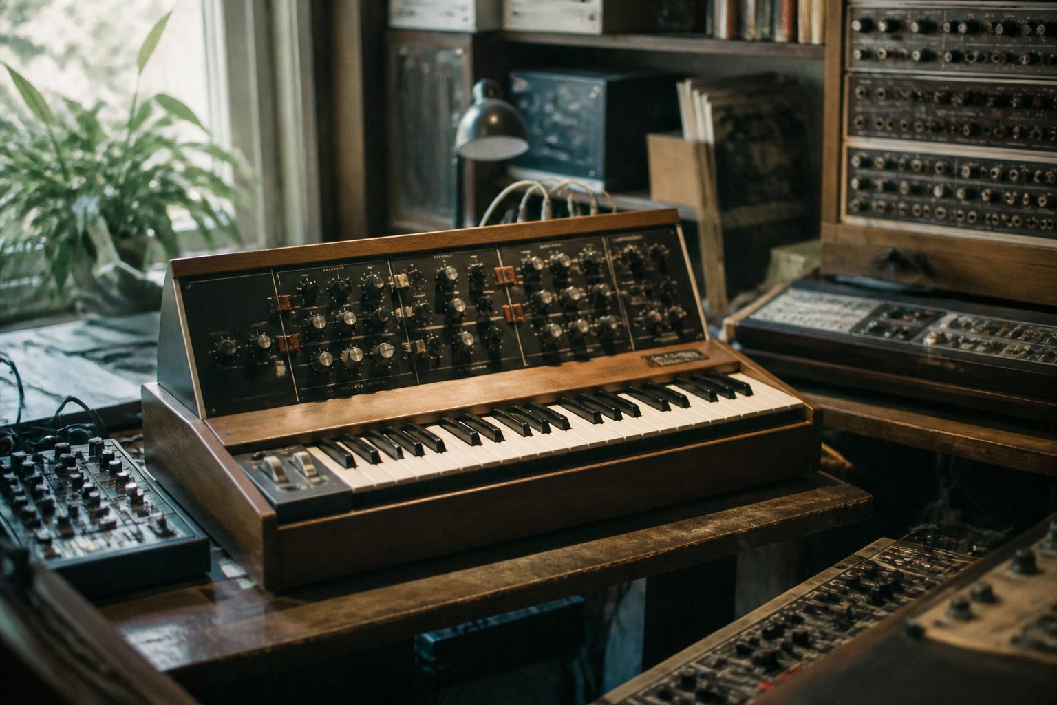 The Minimoog architecture and why it still teaches — Three oscillators, one filter, two envelopes