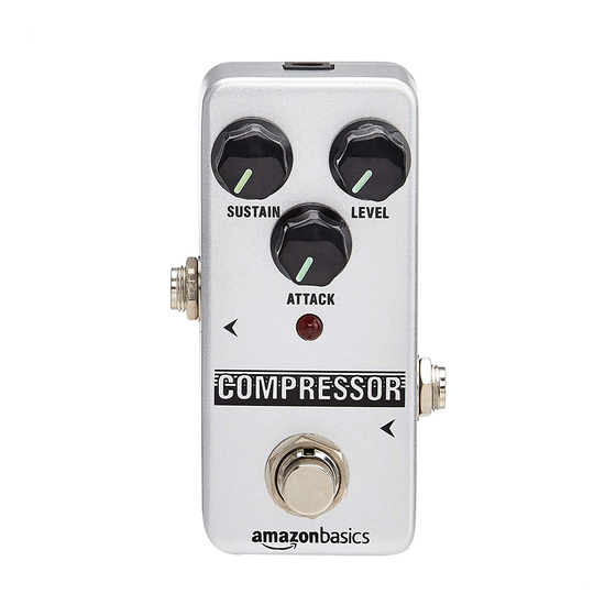 Amazon Basics Compressor guitar pedal with Sustain, Level and Attack controls